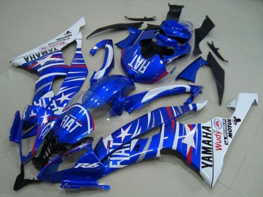 Online 2008-2016 Yamaha YZF R6 Motorcycle Fairings - White Blue Fiat Motul Michelin Canada