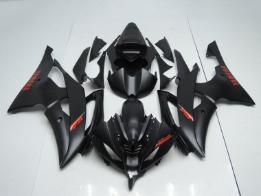 Online 2008-2016 Yamaha YZF R6 Motorcycle Fairings - Matte Black Red Decals Canada