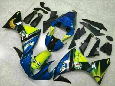 Online 2009-2011 Yamaha YZF R1 Motorcycle Fairings - Blue Yellow Shark Canada