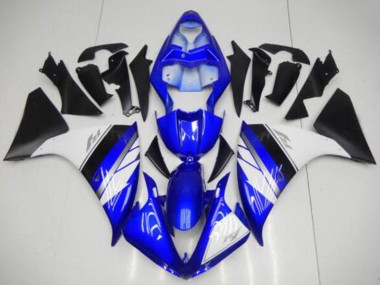 Online 2009-2011 Yamaha YZF R1 Motorcycle Fairings - Blue White Matte Black Canada