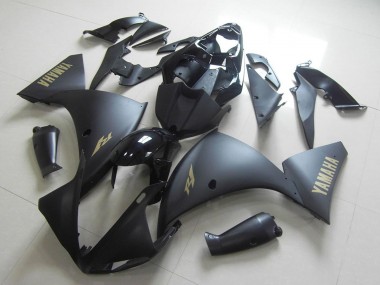 Online 2009-2011 Yamaha YZF R1 Motorcycle Fairings - Glossy Black Matte Black Gold Decals Canada