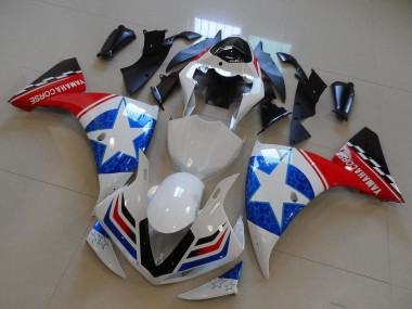 Online 2009-2011 Yamaha YZF R1 Motorcycle Fairings - White Blue Red Black Ducati Star Style Canada