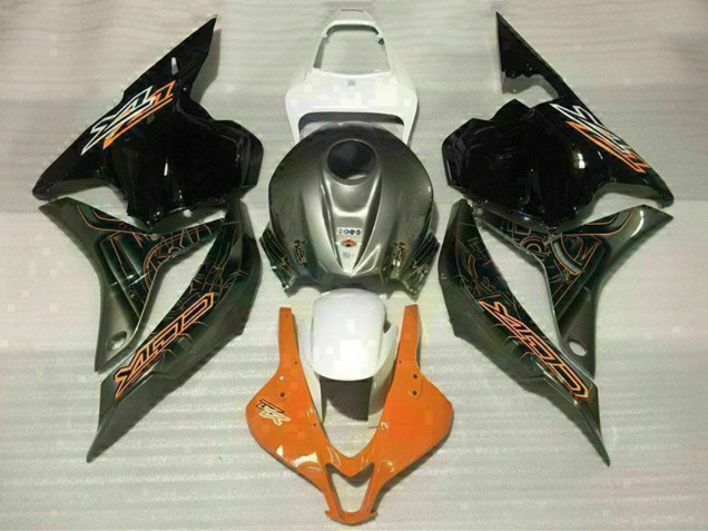 2009-2012 Honda CBR600RR Motorcycle Fairings - White Orange Glossy Black Canada