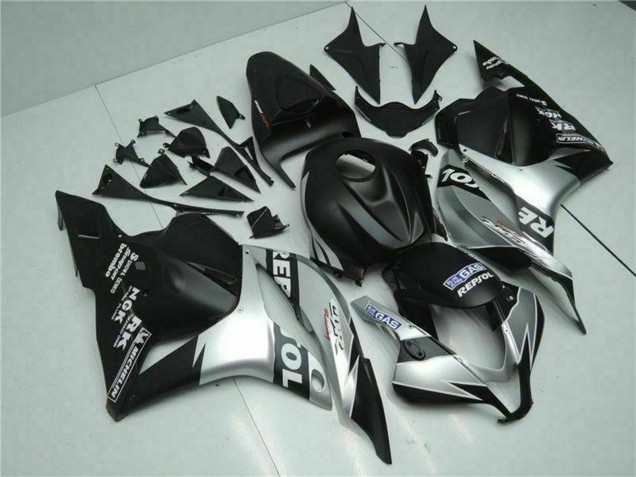 2009-2012 Honda CBR600RR Motorcycle Fairings - Silver Matte Black Repsol Canada