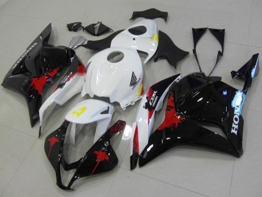 Online 2009-2012 Honda CBR600RR Motorcycle Fairings Kit - White Red Glossy Black Canada