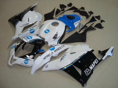 Online 2009-2012 Honda CBR600RR Motorcycle Fairings - White Blue Glossy Black Konica Minolta Canada