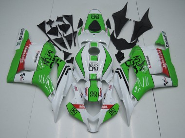 Online 2009-2012 Honda CBR600RR Motorcycle Fairings - White Green Red Go Fun Canada