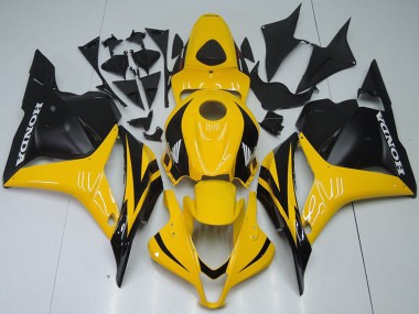 Online 2009-2012 Honda CBR600RR Motorcycle Fairings - Yellow Matte Black Canada