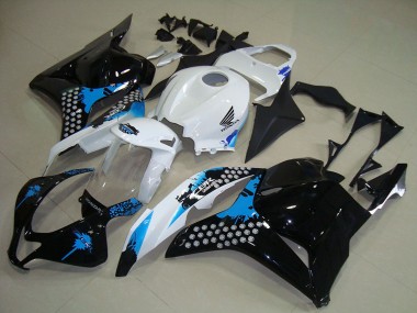 Online 2009-2012 Honda CBR600RR Motorcycle Fairings Kits - White Blue Glossy Black Canada