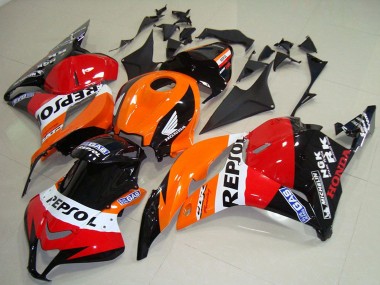 Online 2009-2012 Honda CBR600RR Bike Fairings - Orange White Red Glossy Black Repsol Canada