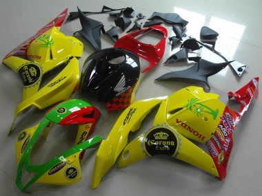 Online 2009-2012 Honda CBR600RR Motorcycle Fairings - Yellow Red Green Glossy Black Corona Extra Canada