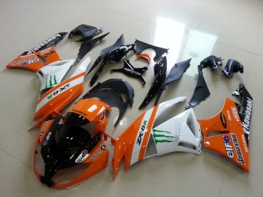 Online 2009-2012 Kawasaki ZX6R Motorcycle Fairings - Orange White Glossy Black Green Elf Bridgestone Monster Canada