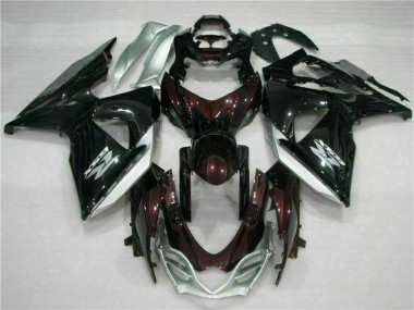 Online 2009-2016 Suzuki GSXR 1000 Motorcycle Fairings - Glossy Black Silver White Canada