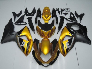 Online 2009-2016 Suzuki GSXR 1000 Motorcycle Fairings - Gold Matte Black Canada