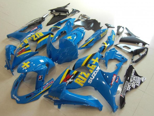 2009-2016 Suzuki GSXR 1000 Motorcycle Fairings - Blue Yellow Rizla Hopper Motul Canada