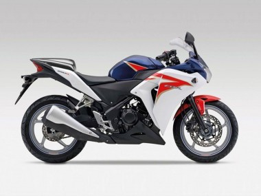 Online 2011-2015 Honda CBR250RR Motorcycle Fairings - White Red Dark Blue Stripe Canada