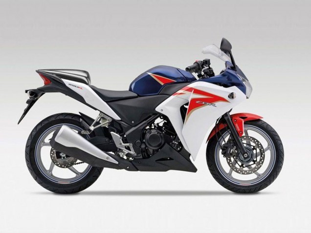 2011-2015 Honda CBR250RR Motorcycle Fairings - White Red Dark Blue Stripe Canada