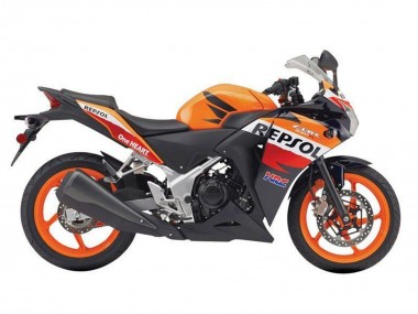 Online 2011-2015 Honda CBR250RR Motorcycle Fairings - Orange White Red Glossy Black Repsol HRC Canada