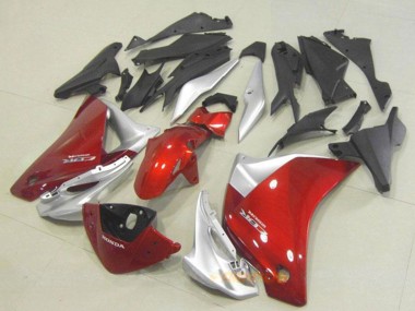 Online 2011-2015 Honda CBR250RR Motorcycle Fairing - Silver Red Canada