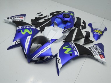Online 2012-2014 Yamaha YZF R1 Motorcycle Fairings - Blue White Black Green MoviStar Yamalube ENEOS Canada