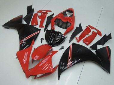Online 2012-2014 Yamaha YZF R1 Motorcycle Fairings - Red Glossy Black Canada