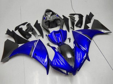 Online 2012-2014 Yamaha YZF R1 Motorcycle Fairings - Blue White Glossy Black Canada