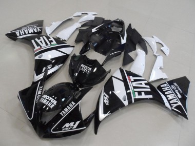 Online 2012-2014 Yamaha YZF R1 Motorcycle Fairings - White Black Fiat Canada