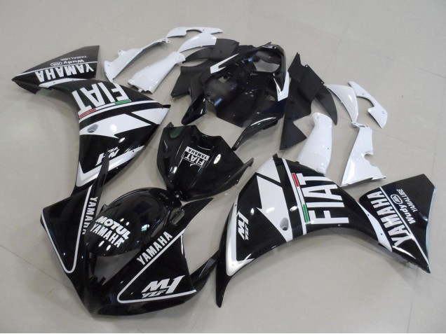 2012-2014 Yamaha YZF R1 Motorcycle Fairings - White Black Fiat Canada