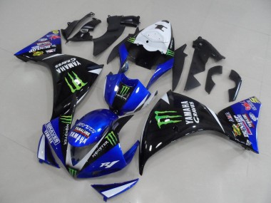Online 2012-2014 Yamaha YZF R1 Motorcycle Fairings - White Blue Glossy Black Green Graves Yamalube Monster Canada