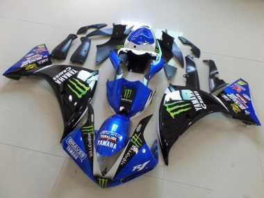 Online 2012-2014 Yamaha YZF R1 Motorcycle Fairings - Blue White Glossy Black Green Graves Yamalube Monster Canada