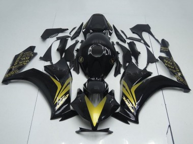 Online 2012-2016 Honda CBR1000RR Motorcycle Fairings - Glossy Black Gold Canada