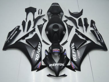 Online 2012-2016 Honda CBR1000RR Motorcycle Fairings - Matte Black White Repsol HRC Canada