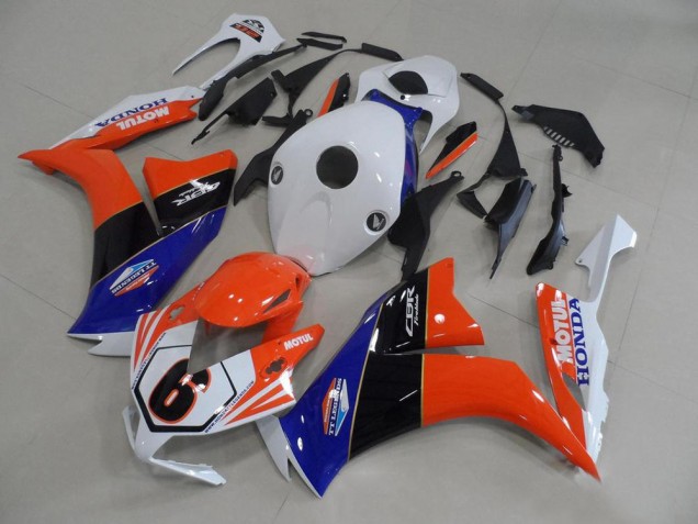 2012-2016 Honda CBR1000RR Motorcycle Fairings - White Blue Orange Glossy Black TT Legends 6 Canada