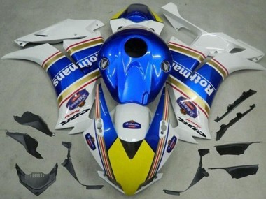 Online 2012-2016 Honda CBR1000RR Motorcycle Fairings - White Blue Yellow Rothmans Canada