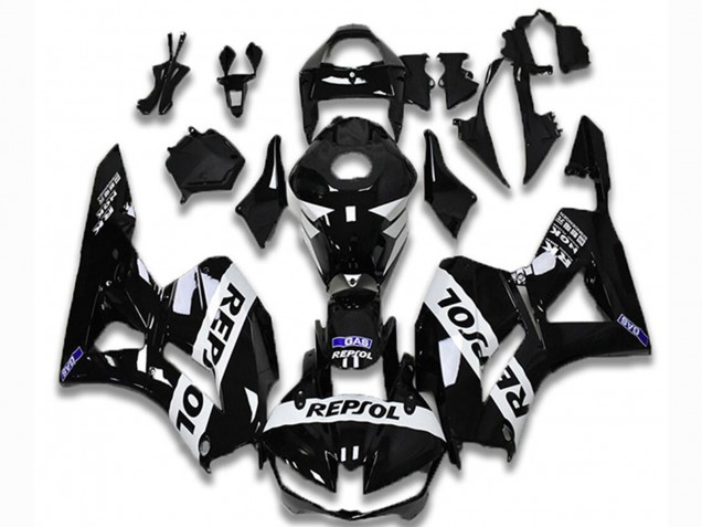 2013-2023 Honda CBR600RR Motorcycle Fairings - Glossy Black White Repsol Canada