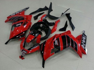Online 2013-2018 Kawasaki ZX300R Motorcycle Fairings - Red Black Air Force Canada