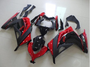 Online 2013-2018 Kawasaki ZX300R Motorcycle Fairings - Red Glossy Black Matte Black Canada