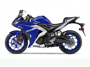 Online 2015-2018 Yamaha YZF R3 Motorcycle Fairings - Blue White Canada