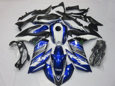 Online 2015-2018 Yamaha YZF R3 Motorcycle Fairings - Blue White Black Green Monster Canada