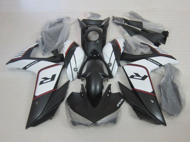 Online 2015-2018 Yamaha YZF R3 Motorcycle Fairings - White Matte Black Canada