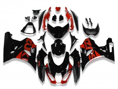 Online 2017-2024 Suzuki GSXR 1000 Motorcycle Fairings - Glossy Black Red Canada