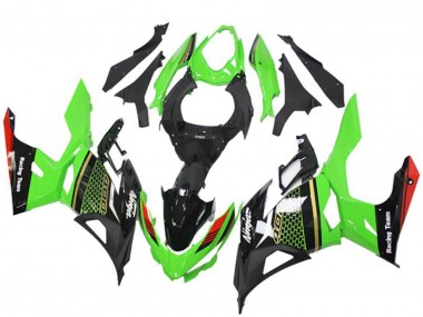 Online 2018-2024 Kawasaki EX400 Motorcycle Fairings - Green Red Black Honeycomb Canada