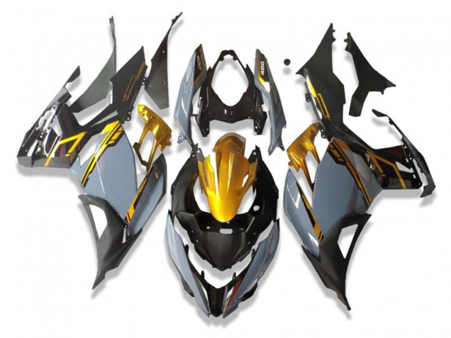 2018-2024 Kawasaki EX400 Motorcycle Fairings - Gold Nardo Grey Black Canada