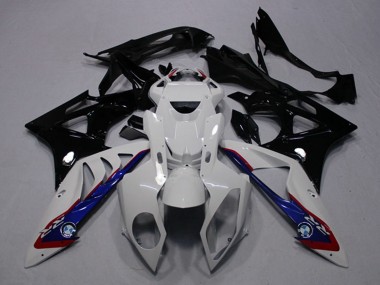 Online 2009-2014 BMW S1000RR Motorcycle Fairings - White Blue Glossy Black Canada