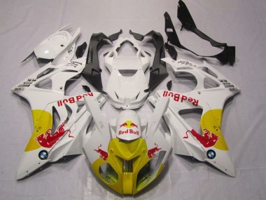 Online 2009-2014 BMW S1000RR Motorcycle Fairings - White Yellow Red Bull Canada