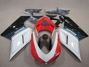 Online 2007-2014 Ducati 848 1098 1198 Motorcycle Fairing Kits - White Red Glossy Black Canada