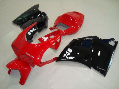 Online 1993-2005 Ducati 748 Motorcycle Fairings - Red Glossy Black Canada