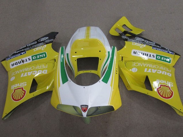 1993-2005 Ducati 748 Motorcycle Fairings - Yellow White Green Shell Info Strrda Canada