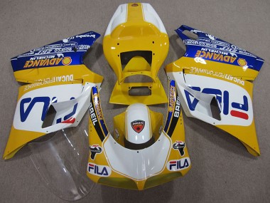 Online 1993-2005 Ducati 748 Motorcycle Fairings - Yellow White Blue Fila Canada
