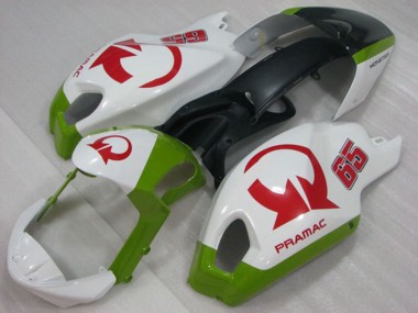 Online 2008-2012 Ducati Monster 696 Motorcycle Fairings - White Green Red Pramac 65 Canada